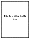 Điều thú vị khi du lịch Hà Lan