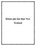 Khám phá ẩm thực New Zealand