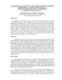 BÁO CÁO " ẢNH HƯỞNG CỦA MỘT SỐ YẾU TỐ LÊN QUÁ TRÌNH TÁCH CHIẾT CHLOROPHYLL TỪ RONG MỨT (Porphyra sp.) "