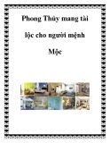 Phong Thủy mang tài lộc cho người mệnh Mộc