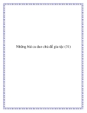 Những bài ca dao chủ đề gia tộc thời xưa