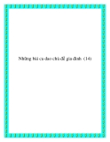 Những bài ca dao chủ đề gia đình cổ
