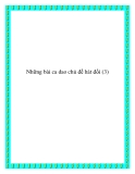 Những bài ca dao chủ đề ca hát