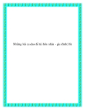 Những bài ca dao đề tài hôn nhân - gia đình