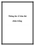 Thông tin về tôm thẻ chân trắng