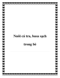 Nuôi cá tra, basa sạch trong bè