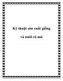 Kỹ thuật sản xuất giống và nuôi cá mú