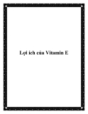 Lợi ích của Vitamin E