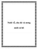 Nuôi vỗ, cho đẻ và ương nuôi cá hô