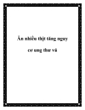 Ăn nhiều thịt tăng nguy cơ ung thư vú