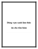 Dùng vẹm xanh làm thức ăn cho tôm hùm