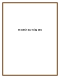 Bí quyết đọc tiếng anh.