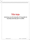 Ảnh hưởng của môi trường dân số TQ tới hoạt động marketing quốc tế của Biti’sTiểu luậnẢnh hưởng của môi trường dân số Trung Quốc tới hoạt động marketing quốc tế của Bitis1 Marketing quốc tế Nhóm 6 – Lớp D07QTKD2.Ảnh hưởng của môi trường dân số TQ t