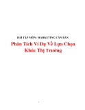 Tiểu luận: Phân Tích Ví Dụ Về Lựa Chọn Khúc Thị Trường