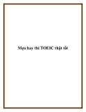 Mẹo hay thi TOEIC thật tốt.