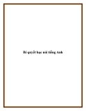 Bí quyết học nói tiếng Anh.