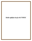 Kinh nghiệm luyện thi TOEIC.