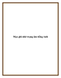Mẹo ghi nhớ trọng âm tiếng Anh.