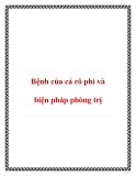 Bệnh của cá rô phi,biện pháp phòng trị