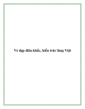 Vẻ đẹp điêu khắc, kiến trúc làng Việt