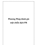 Phương Pháp đánh giá một chiến dịch PR