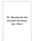 PR - Biện pháp hữu hiệu trong phát triển thương hiệu - Phần 2