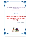 ĐỀ TÀI“Khảo sát thông số đầu vào tới quá trình phun của vòi phun nhiên liệu”