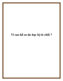Vì sao hồ sơ du học bị từ chối ?.