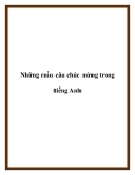 Những mẫu câu chúc mừng trong tiếng Anh.