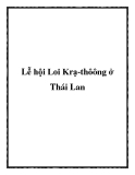 Lễ hội Loi Krạ-thôông ở Thái Lan