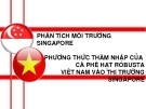 PHÂN TÍCH MÔI TRƯỜNG SINGAPORE      PHƯƠNG THỨC THÂM NHẬP CỦA                CÀ PHÊ HẠT ROBUSTA VIỆT NAM VÀO THỊ TRƯỜNG SINGAPORE