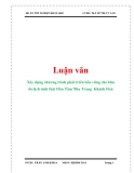 Luận văn: Xây dựng chương trình phát triển bền vững cho khu du lịch sinh thái Hòn Tằm Nha Trang Khánh Hoà