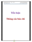 Tiểu luận:  Thông cáo báo chí