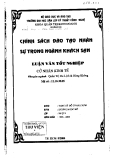 Luận văn:Chính sách đào tạo nhân sự trong khách sạn