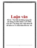 Đề tài:  Tìm hiểu hệ thống mạng kết nối thông tin điều khiển CAN-MPX trên ôtô. Ứng dụng máy chẩn đoán lỗi để kiểm tra và chẩn đoán lỗi trên  ôtô