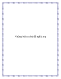 Những bài ca chủ đề nghĩa mẹ
