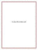 Ca dao đề tài nhân cách
