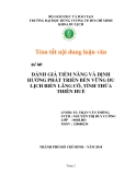 Đề tài: ĐÁNH GIÁ TIỀM NĂNG VÀ ĐỊNH HƯỚNG PHÁT TRIỂN BỀN VỮNG DU LỊCH BIỂN LĂNG CÔ, TỈNH THỪA THIÊN HUẾ