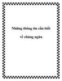 Những thông tin cần biết về chủng ngừa