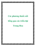 Các phương thuốc nổi tiếng qua các triều đại Trung Hoa