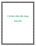 Cải thìa chữa đầy bụng khó tiêu