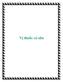 Vị thuốc cỏ sữa