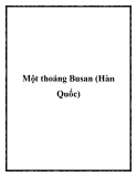 Một thoáng Busan (Hàn Quốc)