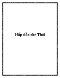 Hấp dẫn chè Thái