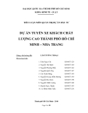 Tiểu luận: DỰ ÁN TUYẾN XE KHÁCH CHẤT LƯỢNG CAO THÀNH PHỐ HỒ CHÍ MINH – NHA TRANG