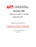 BÀI DỰ THI “MỖI NGÀY MỘT Ý TƯỞNG KINH DOANH”