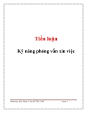 Tiểu luận: Kỹ năng phỏng vấn xin việc