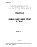 TIỂU LUẬN:  KHỦNG HOẢNG NỢ CÔNG HY LẠP