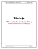  Tiểu luận: “ Niềm vui nhân lên, nỗi buồn chia đi” trong giao tiếp kinh doanh của doanh nghiệp