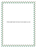 Tổng Hợp một số bài toán hóa học biện luận